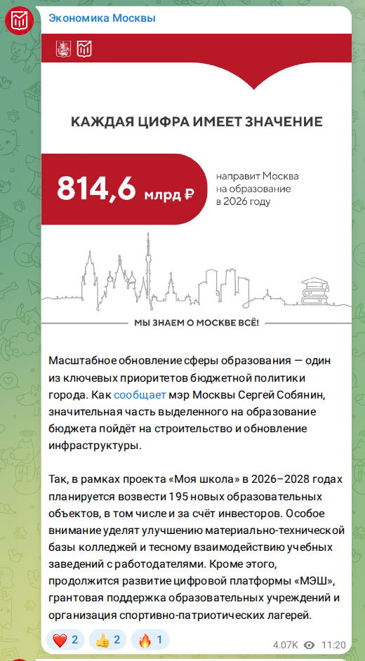 Скриншот поста