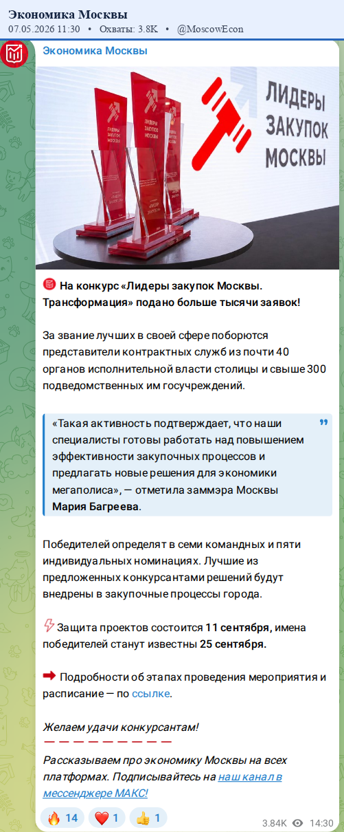 Скриншот поста