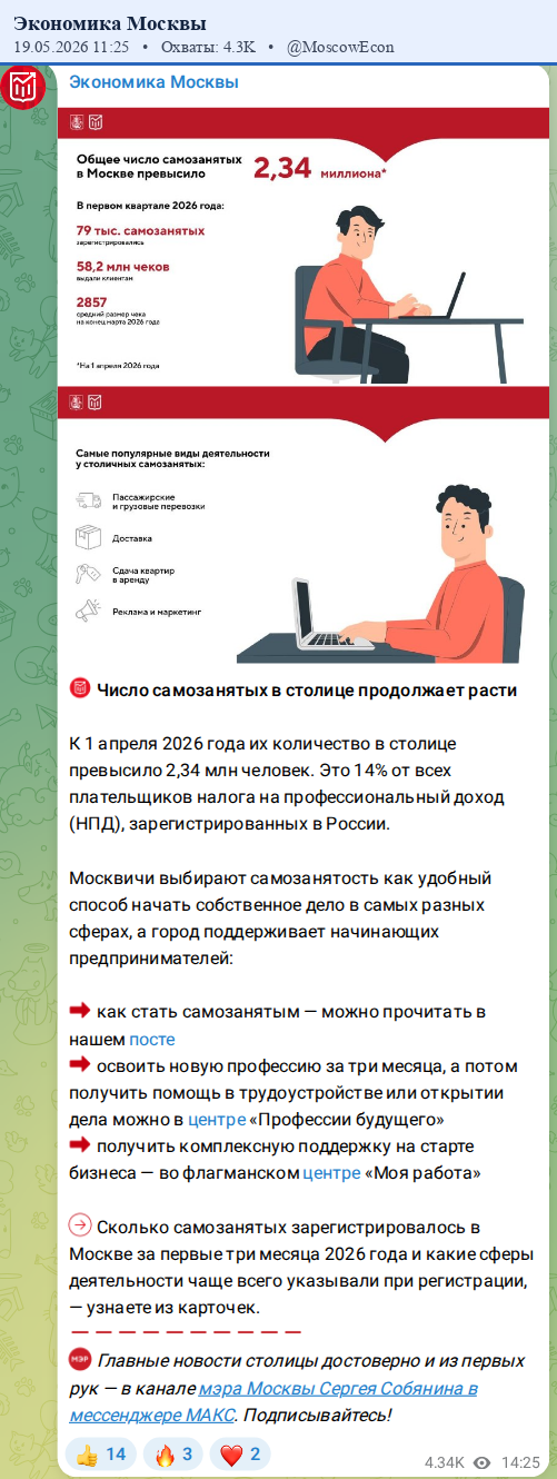 Скриншот поста