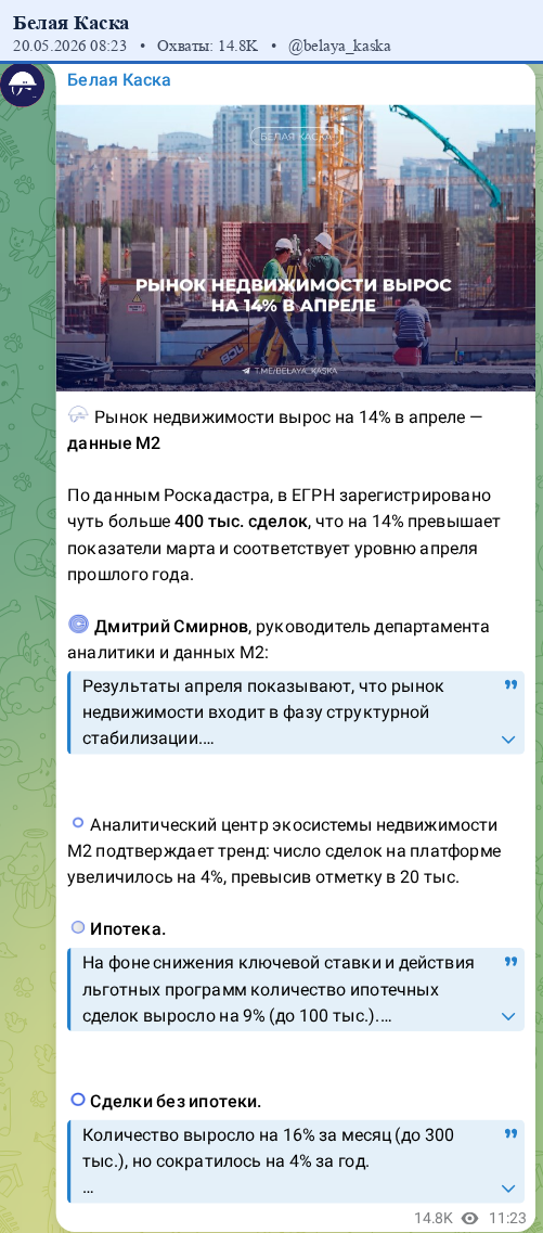 Скриншот поста