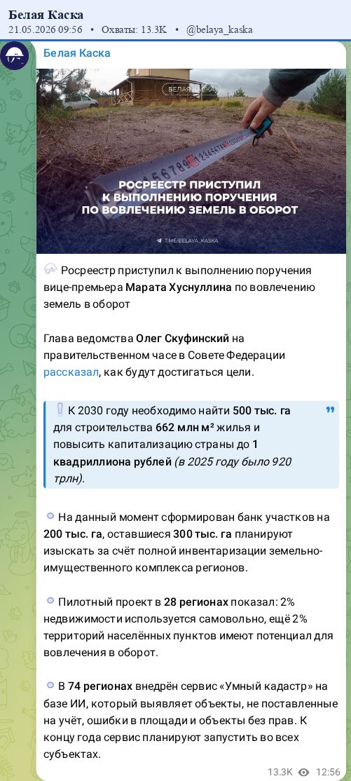 Скриншот поста