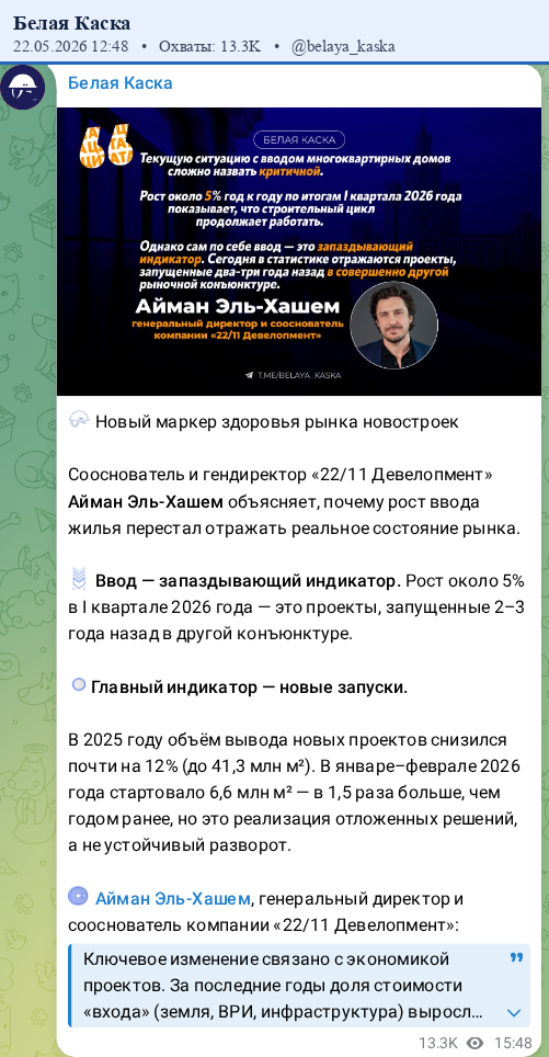 Скриншот поста