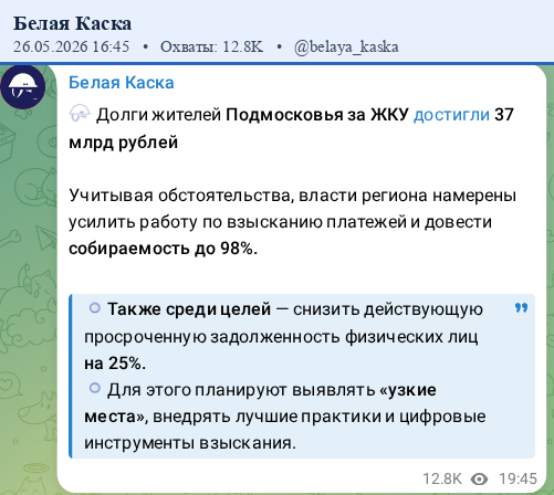Скриншот поста