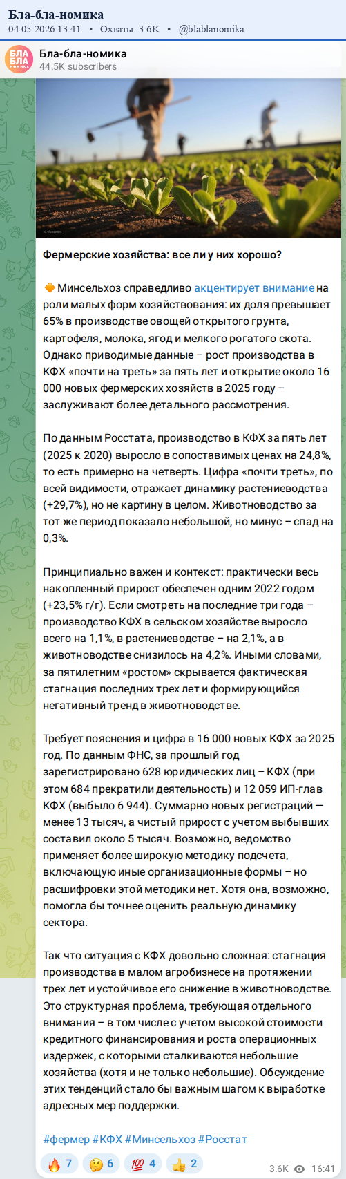 Скриншот поста