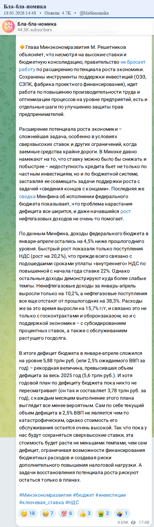 Скриншот поста