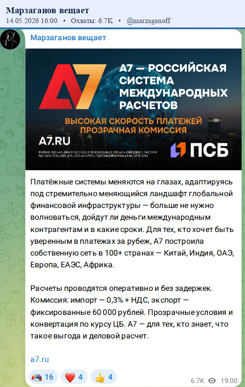 Скриншот поста