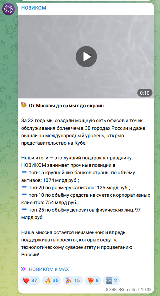 Скриншот поста