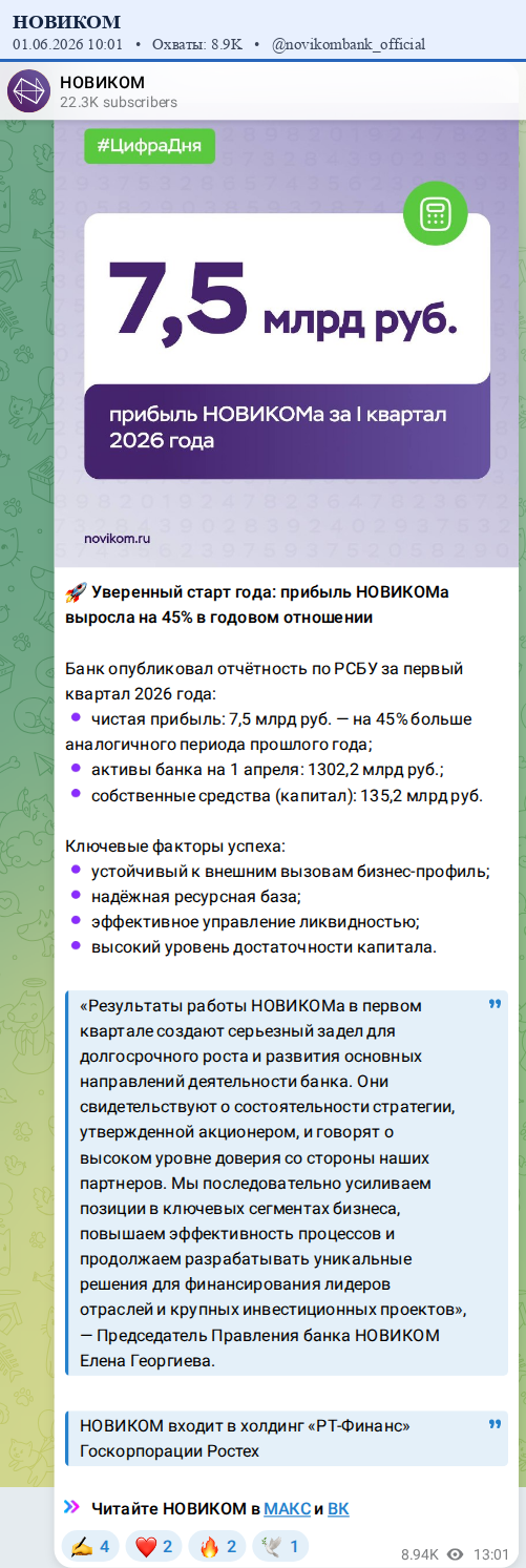 Скриншот поста